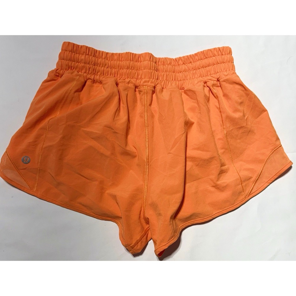 Lululemon Hotty Hot High-Rise Short 2.5" Womens 6 Orange Running Athletic Shorts